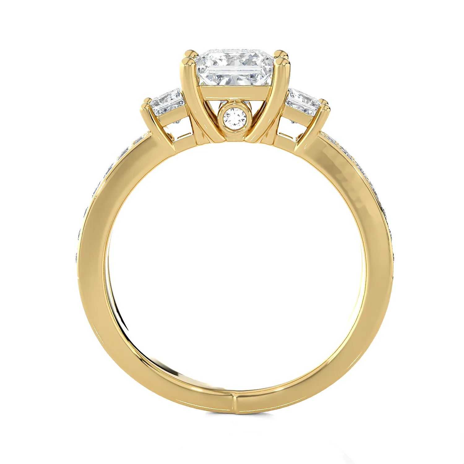 1 5/8 ctw Princess-Cut Three Stone Lab Grown Diamond Ring