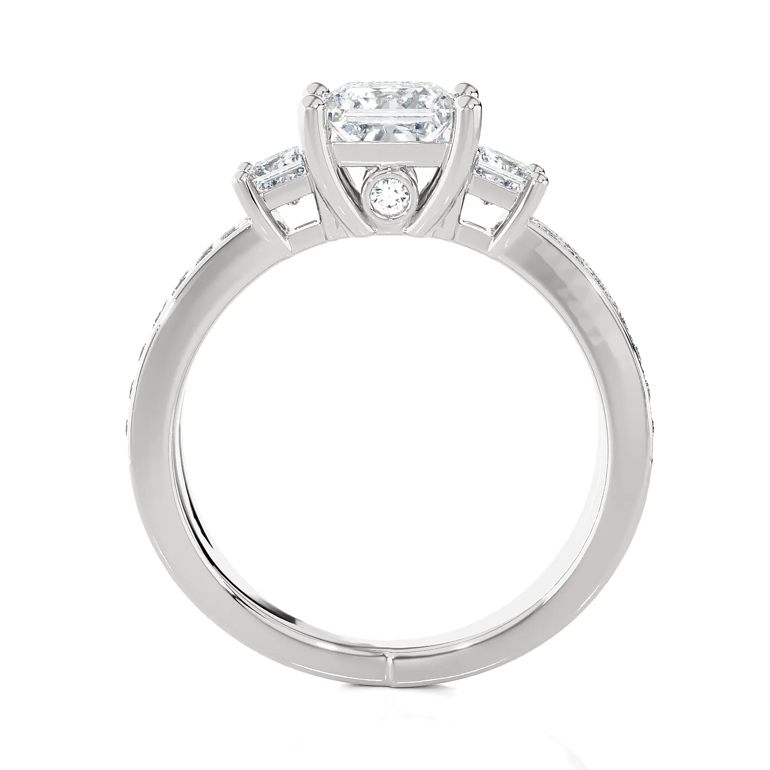 1 5/8 ctw Princess-Cut Three Stone Lab Grown Diamond Ring