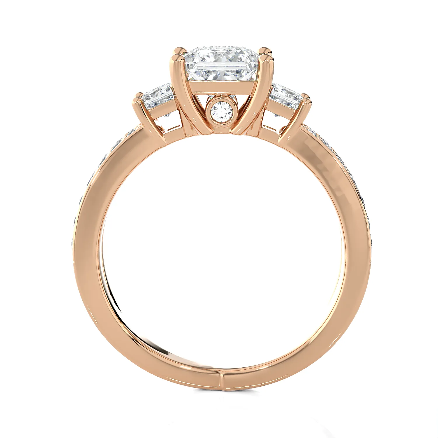1 5/8 ctw Princess-Cut Three Stone Lab Grown Diamond Ring