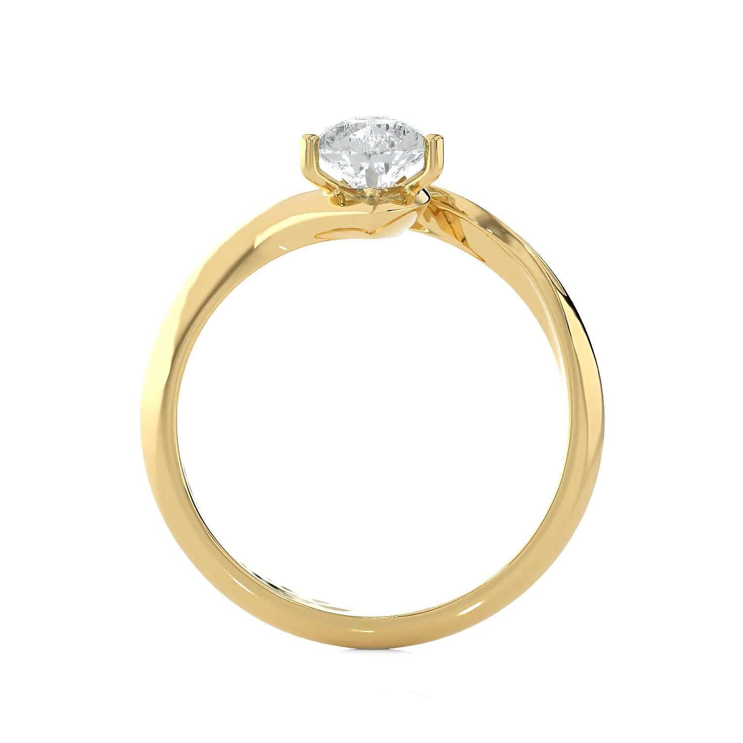 1 ctw Pear-Shaped Lab Grown Diamond Solitaire Engagement Ring