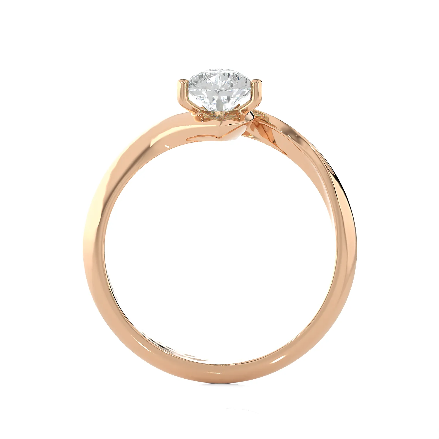 1 ctw Pear-Shaped Lab Grown Diamond Solitaire Engagement Ring