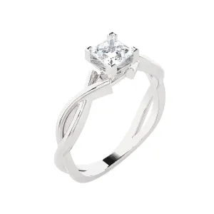 1/2 ctw Princess-Cut Lab Grown Diamond Solitaire Engagement Ring