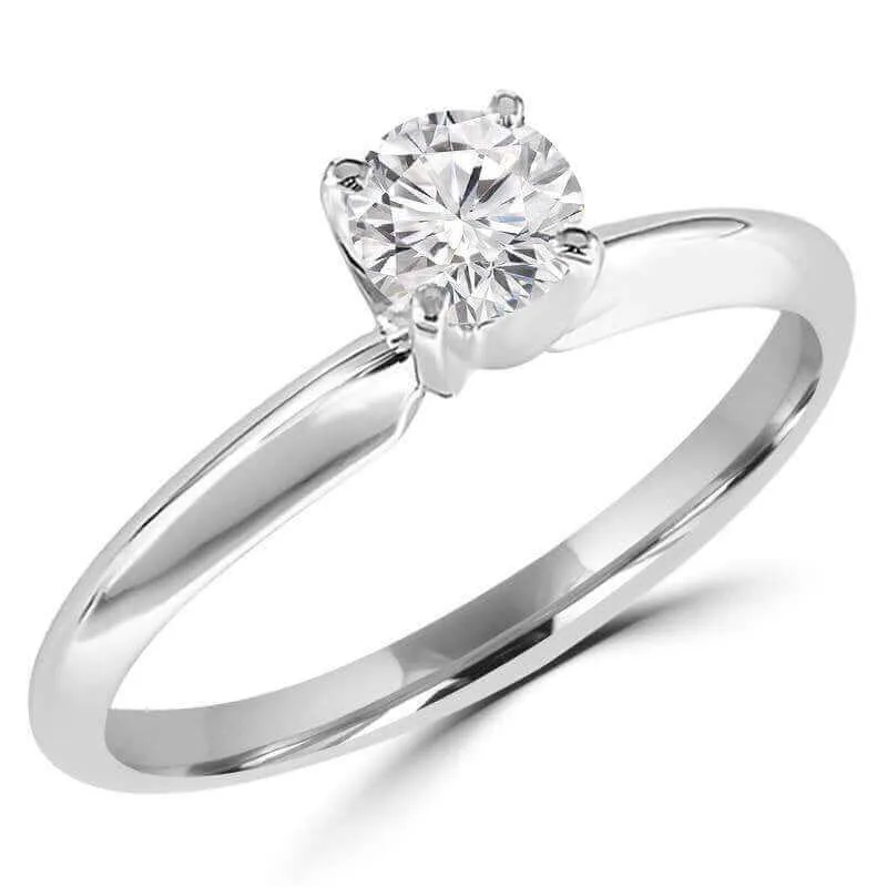 1/4 Carats Solitaire Diamond Engagement Ring GH/SI1-SI2 14K Yellow Gold & White Gold