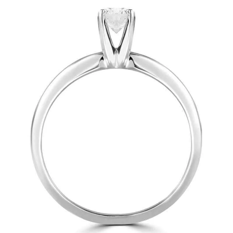 1/4 Carats Solitaire Diamond Engagement Ring GH/SI1-SI2 14K Yellow Gold & White Gold