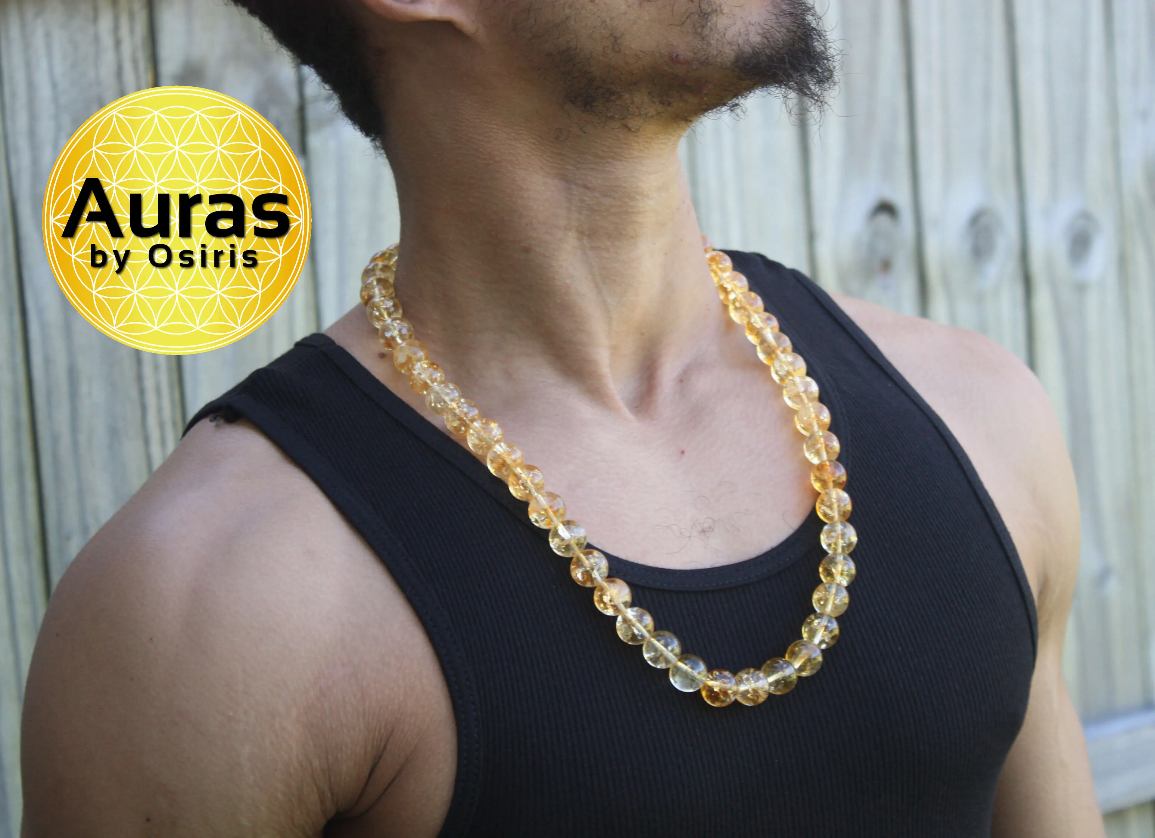 14mm Citrine Necklace