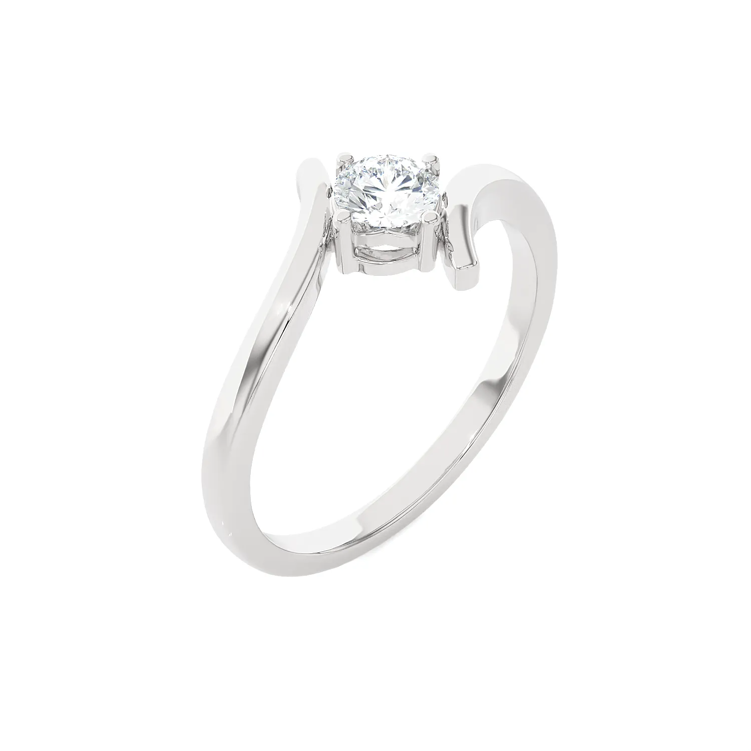 1/5 ctw Round Lab Grown Diamond Solitaire Engagement Ring