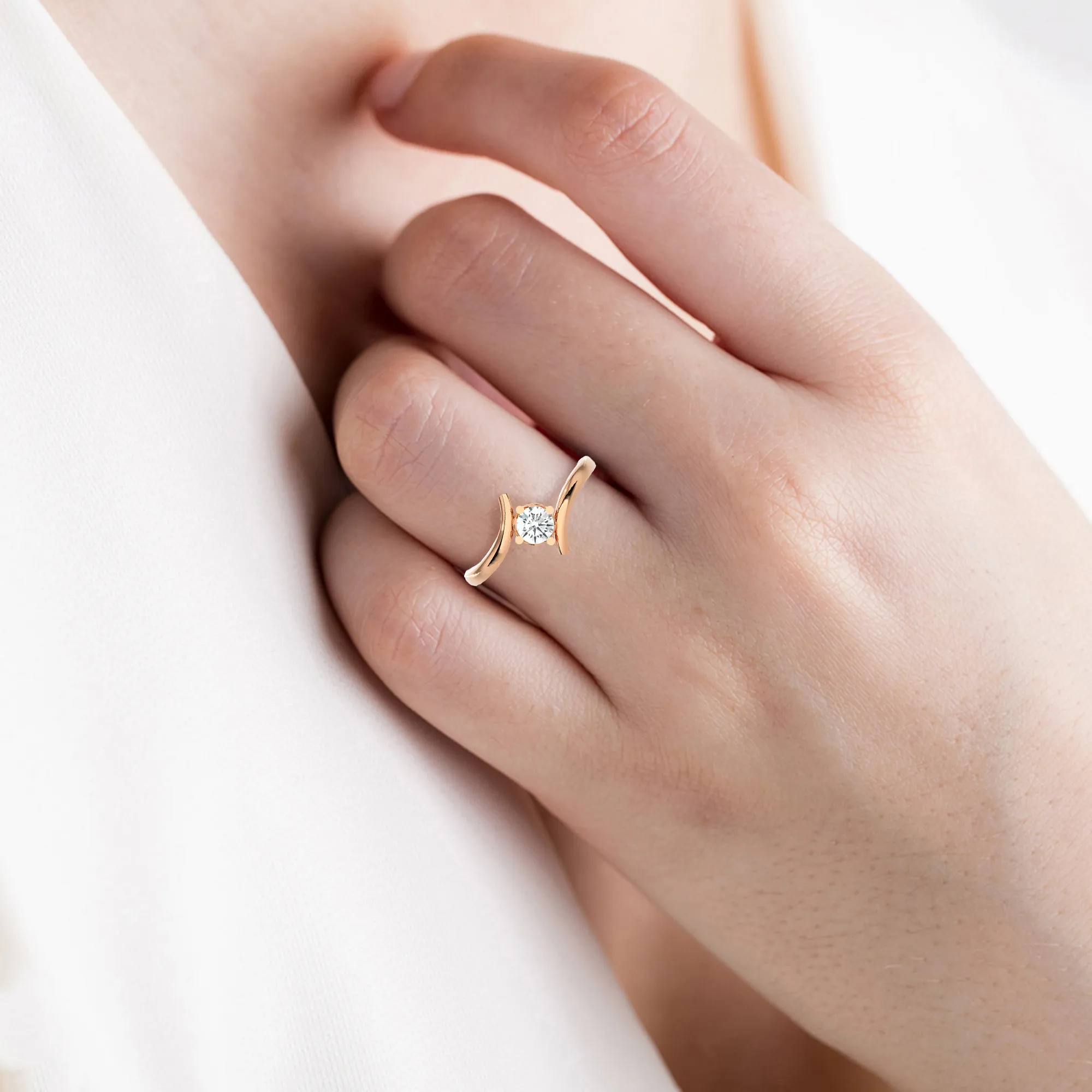 1/5 ctw Round Lab Grown Diamond Solitaire Engagement Ring
