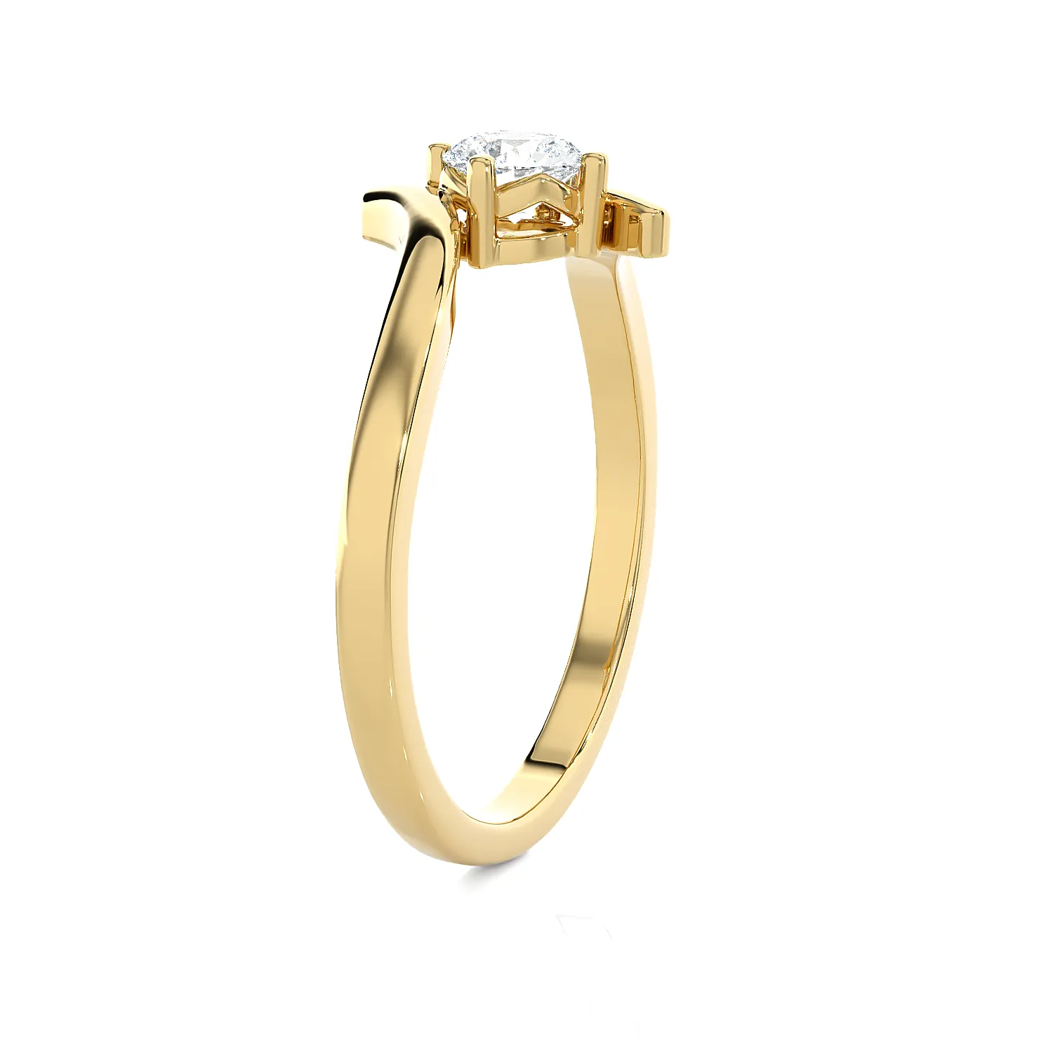 1/5 ctw Round Lab Grown Diamond Solitaire Engagement Ring