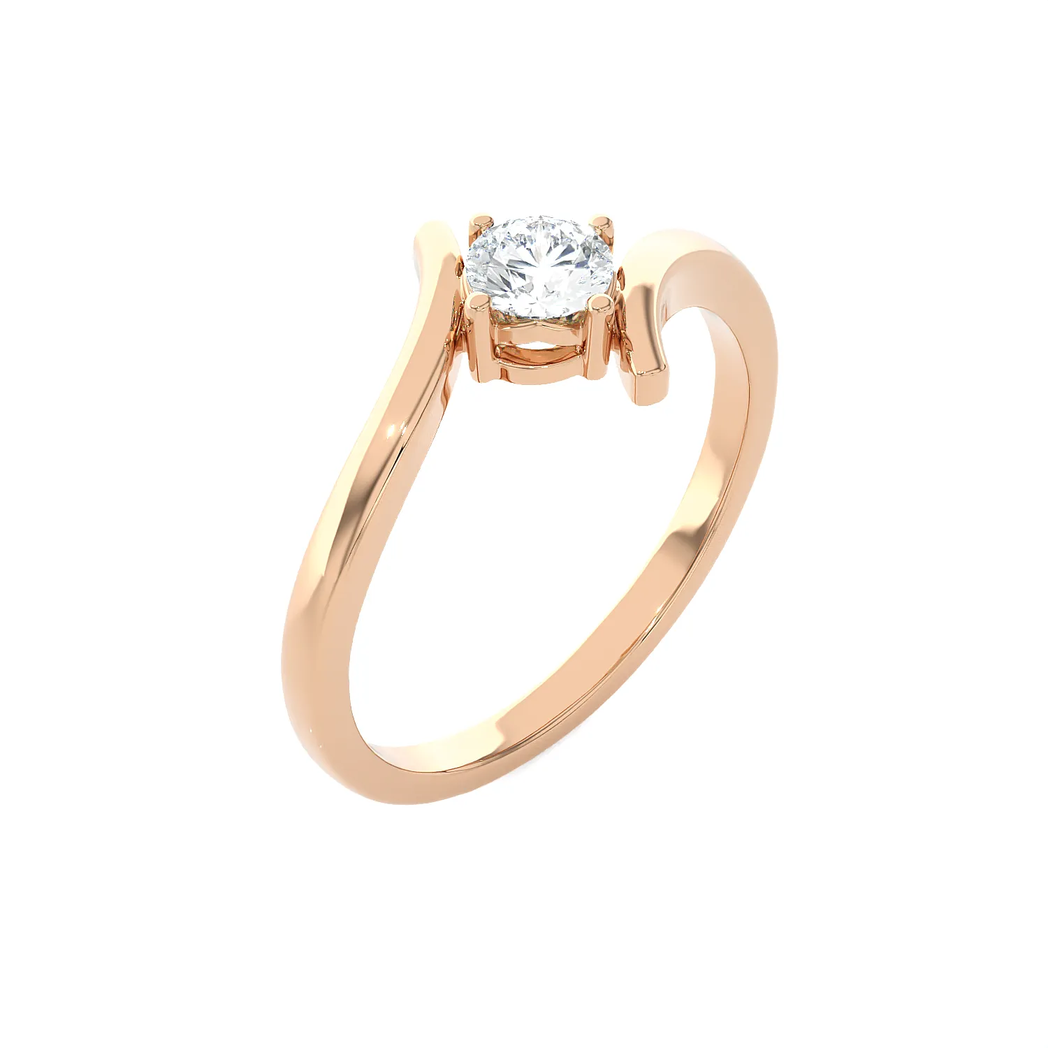 1/5 ctw Round Lab Grown Diamond Solitaire Engagement Ring