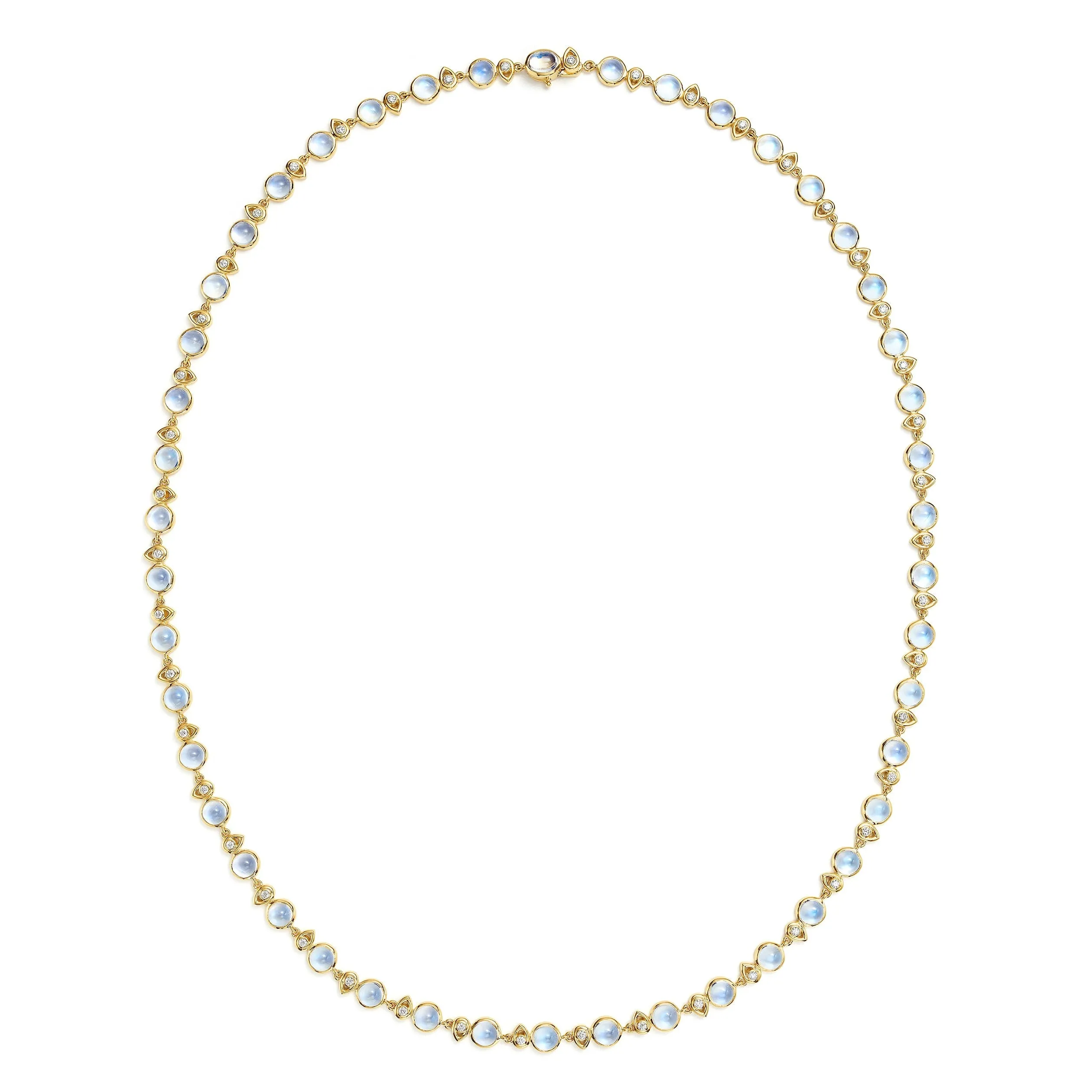 18K Blue Moon River Necklace