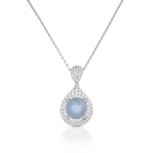 4.27 Carat Moonstone and Diamond Necklace