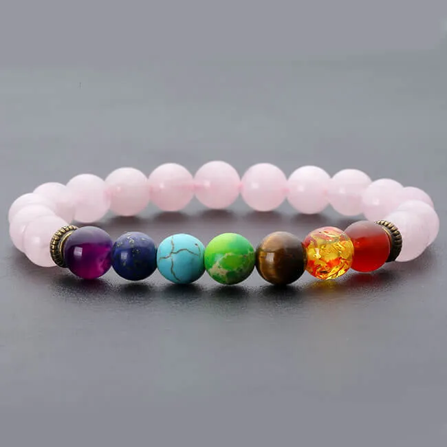 7 Chakra Healing Crystal Reiki Bracelet | Jovivi