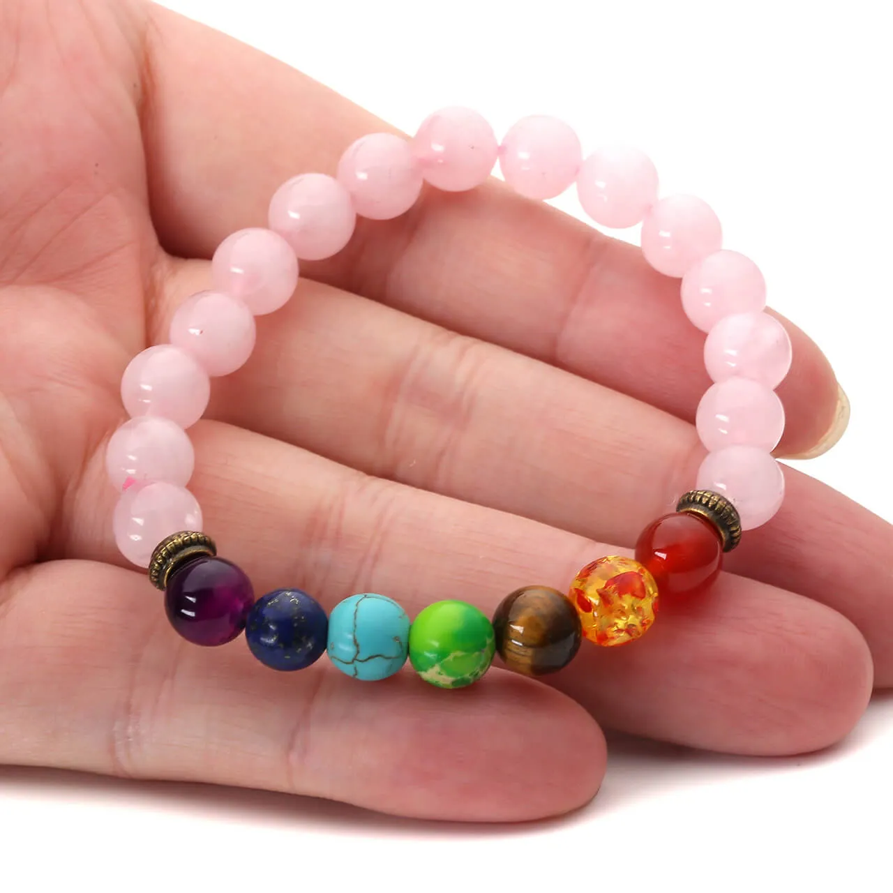 7 Chakra Healing Crystal Reiki Bracelet | Jovivi