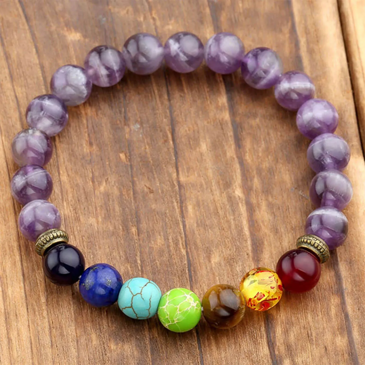 7 Chakra Healing Crystal Reiki Bracelet | Jovivi