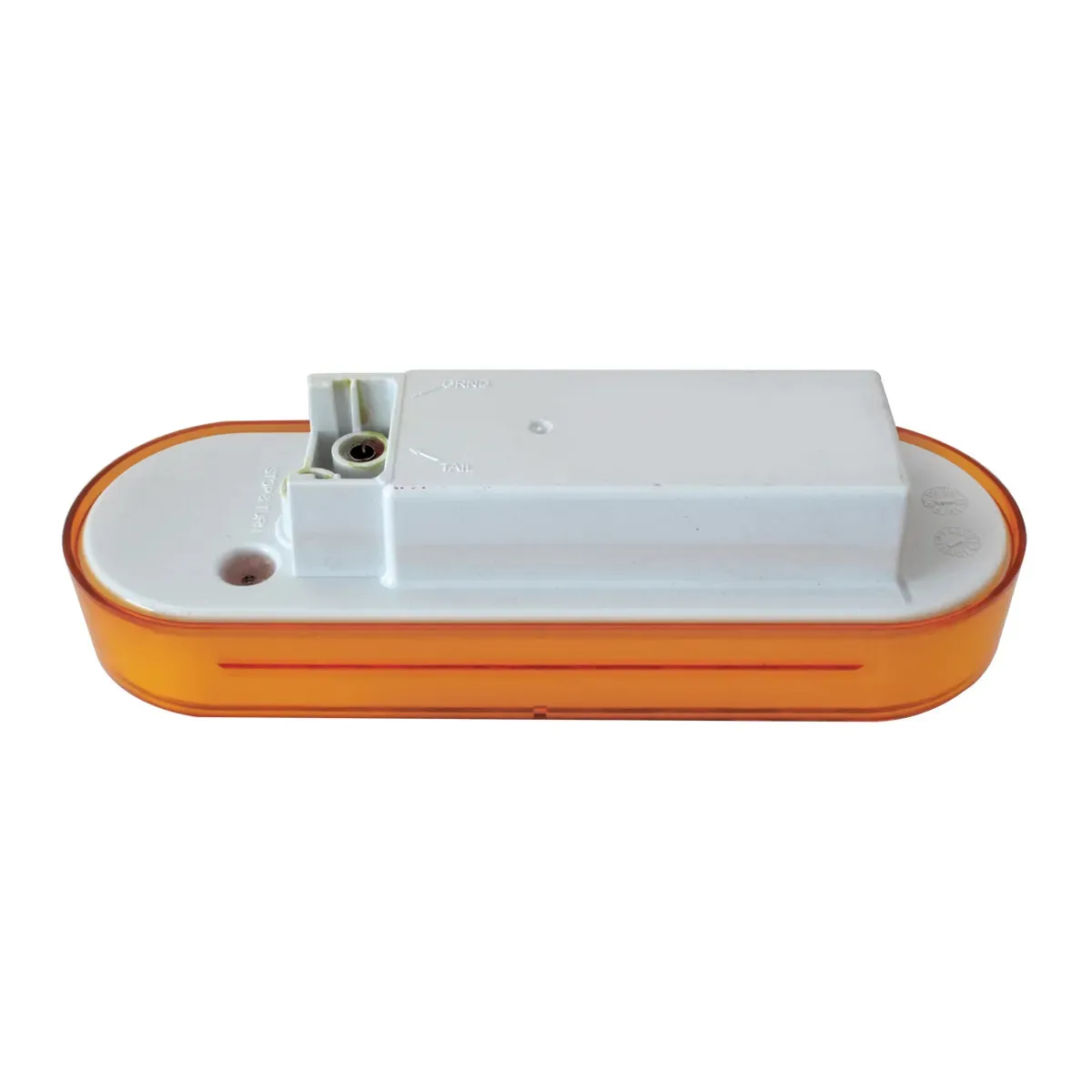 76471 #1 OVAL PEARL AMBER/CLEAR 24 LED STROBE LIGHT, 9~36V