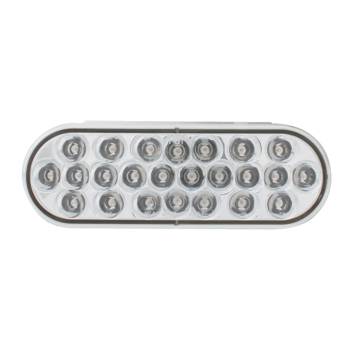 76471 #1 OVAL PEARL AMBER/CLEAR 24 LED STROBE LIGHT, 9~36V