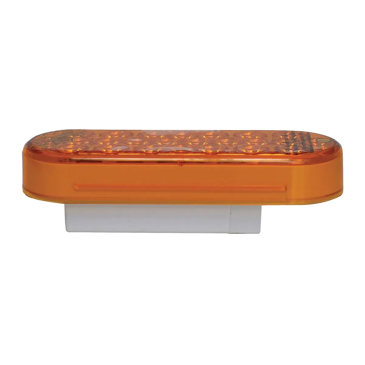 76471 #1 OVAL PEARL AMBER/CLEAR 24 LED STROBE LIGHT, 9~36V