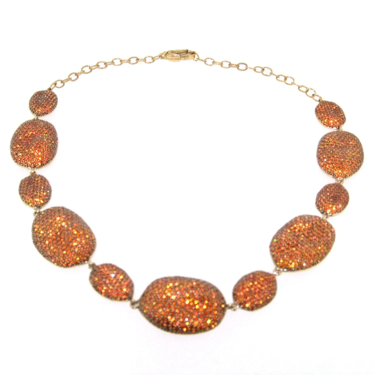 Amber Crystal Necklace Pebbles by JCM London
