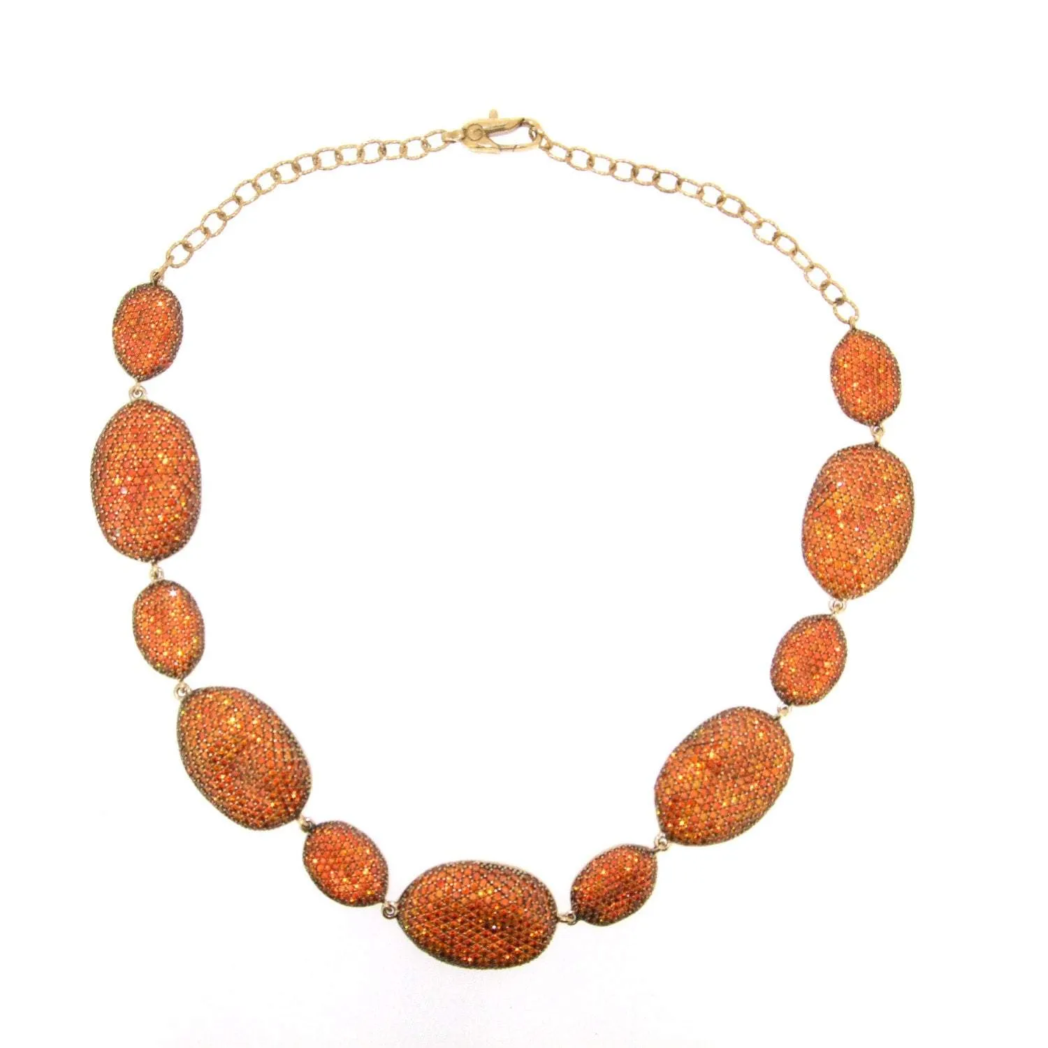 Amber Crystal Necklace Pebbles by JCM London