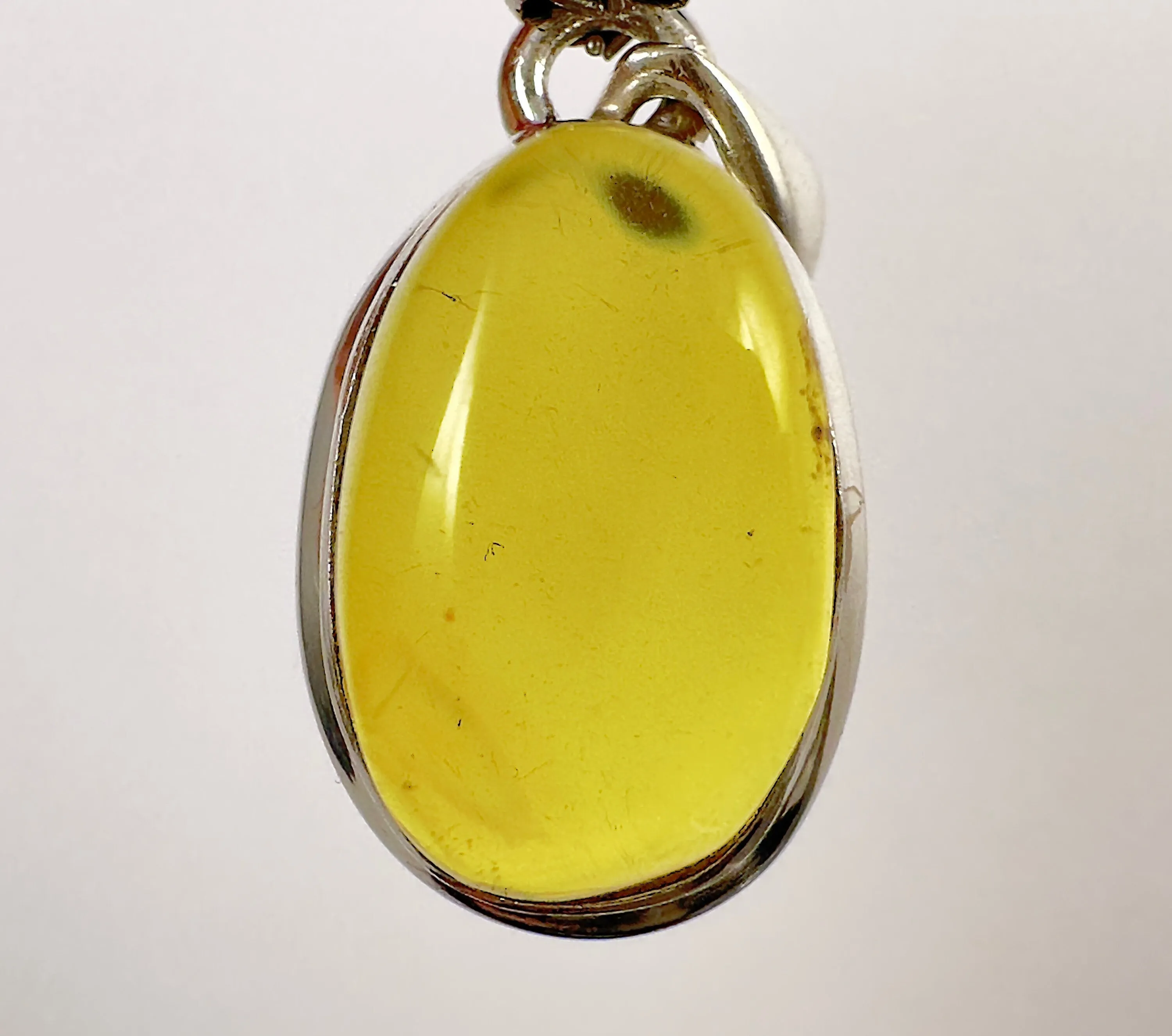 AMBER Pendant - AAA, Sterling Silver - Crystal Pendant, Fine Jewelry, Healing Crystals and Stones,  53417