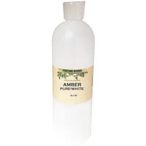 Amber Pure-White Perfume Oil - Premium Quality 100% Pure Perfume, Splash-On (16.7 OZ BOTTLE)