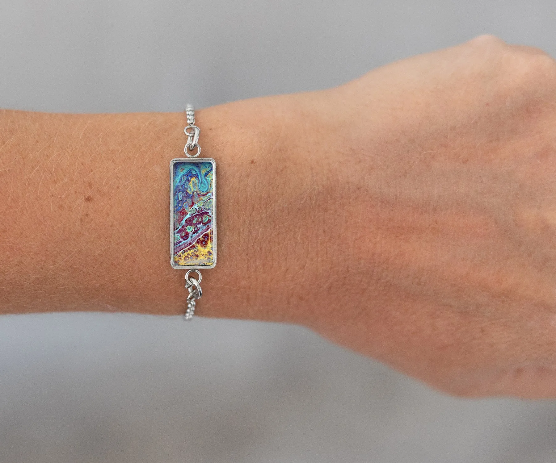 Amber Waves Pendant Bracelet | Handmade Beach Jewelry