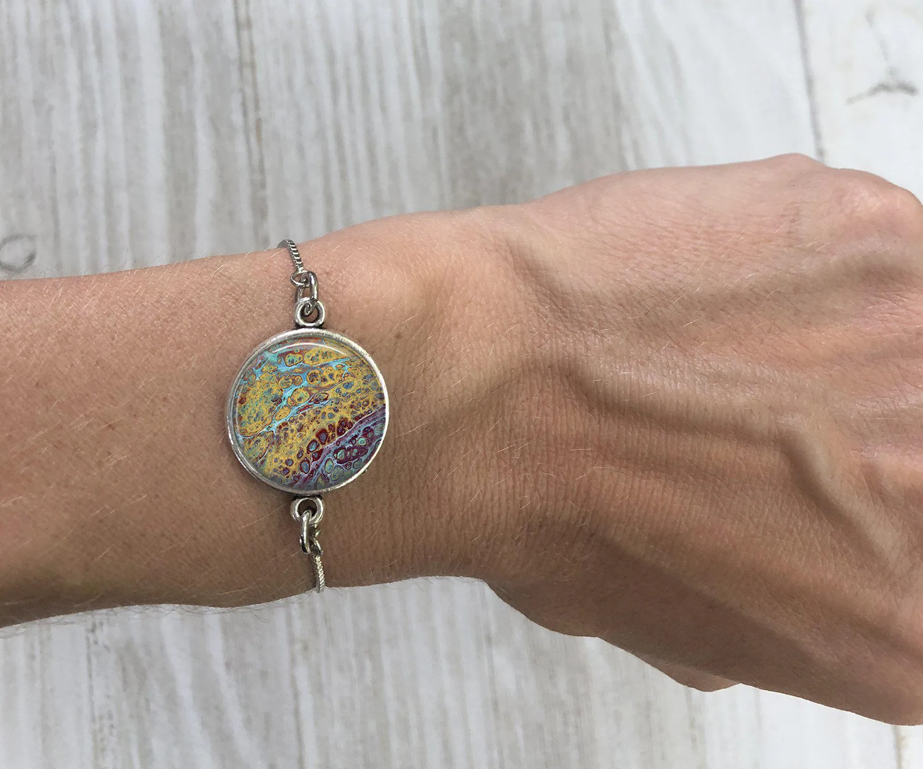 Amber Waves Pendant Bracelet | Handmade Beach Jewelry