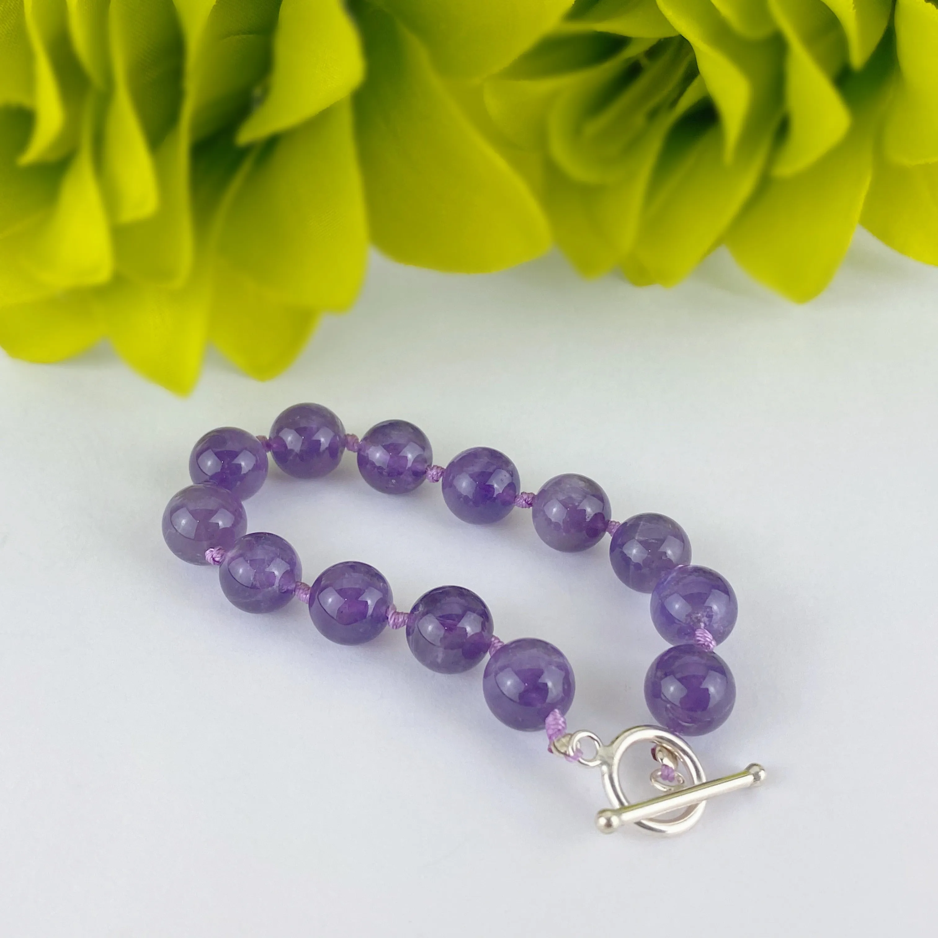 Amethyst Bead Bracelet - VBRC223