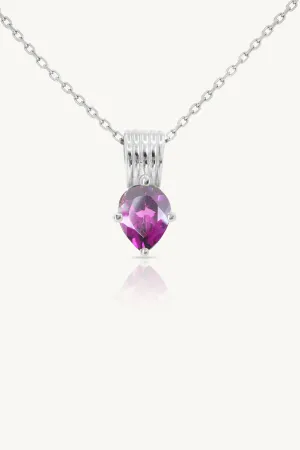 Amie Rhodolite Silver Necklace