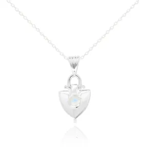 Anchor Of My Heart Silver Moonstone Necklace
