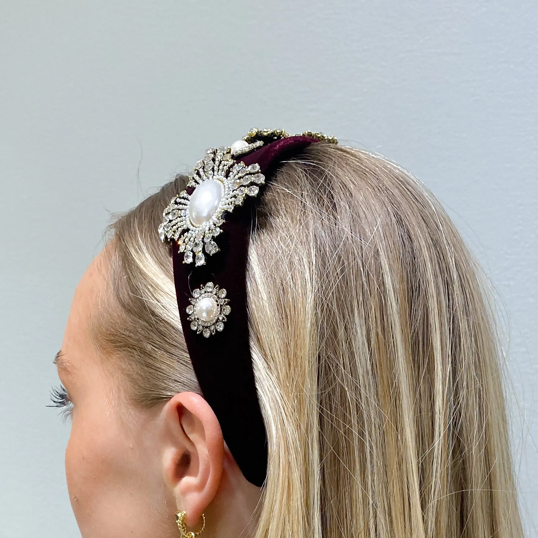 Ariana - Pearl star diadem Grön