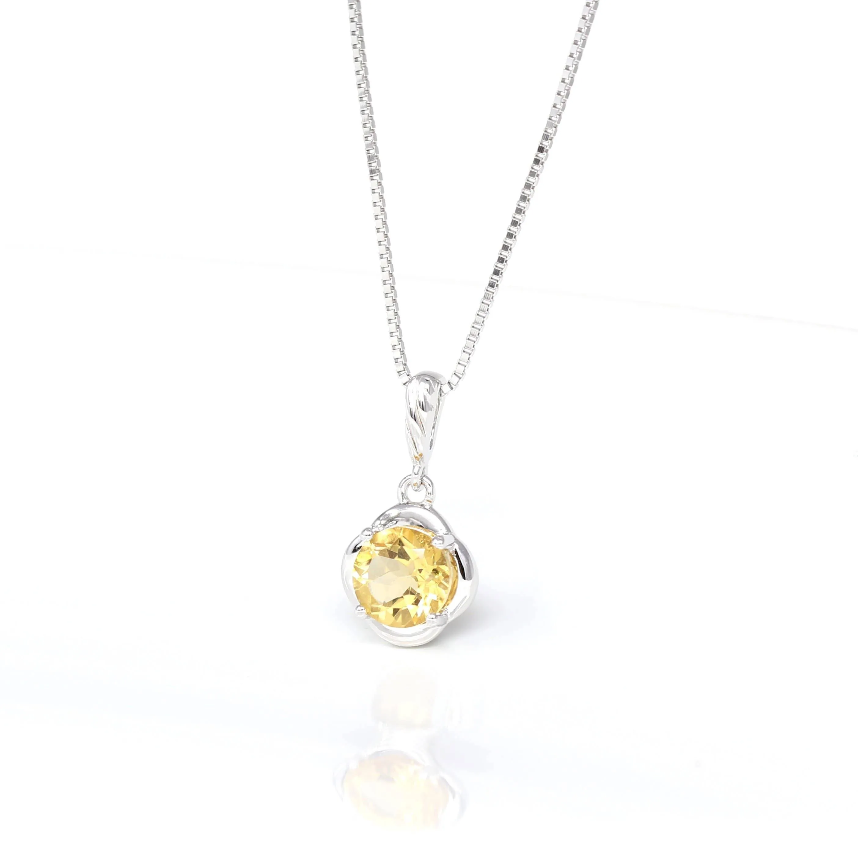 Baikalla™ Classic Sterling Silver Natural Amethyst Citrine Garnet Necklace With CZ