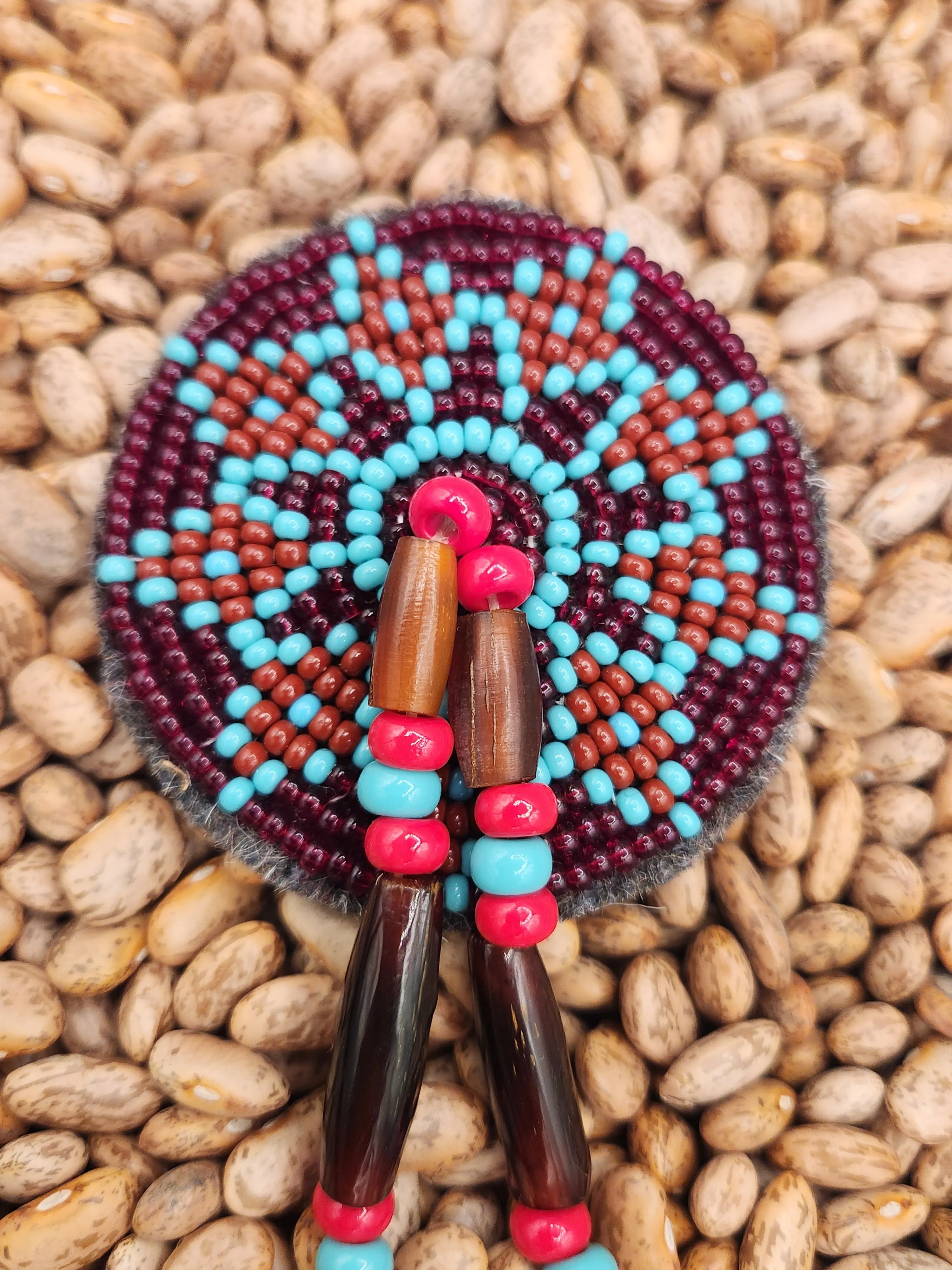 BEADED HAIR BARRETTE- LINDA LEE