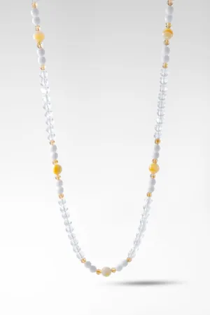 Beaded White Crackle Necklace™ in Watermark