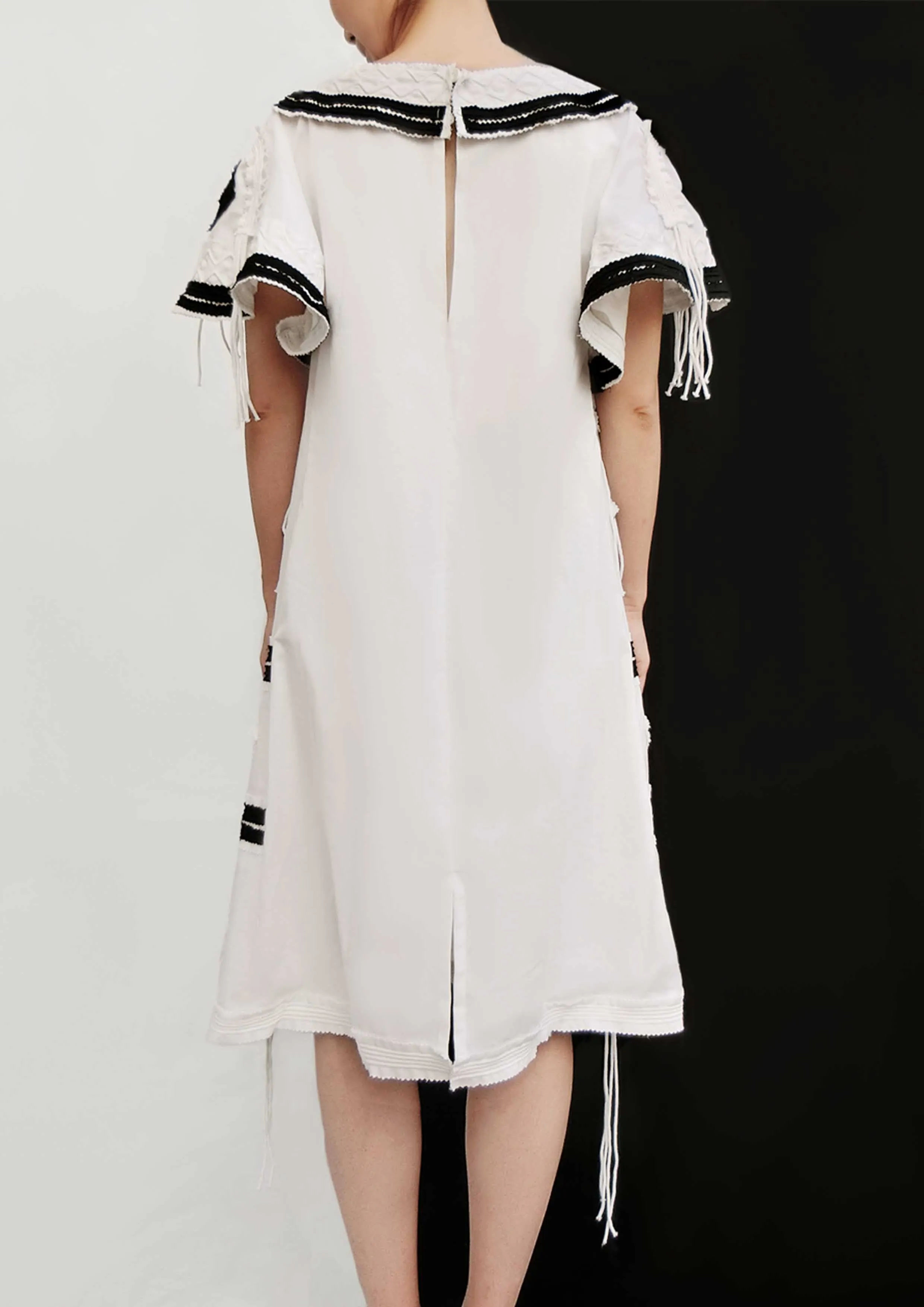 Black & White Bicromie Dress  Elegant Color Contrast