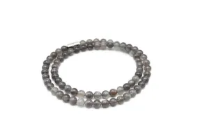 Black Moonstone Necklace - 6mm Beads