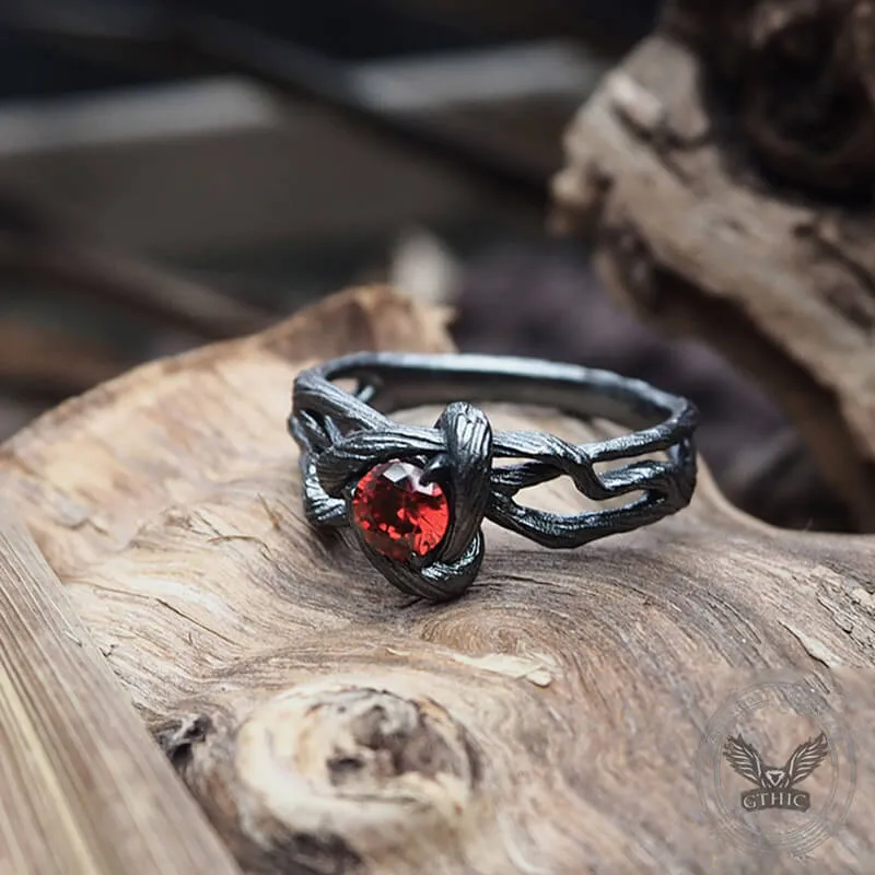 Branch Sterling Silver CZ Stone Ring
