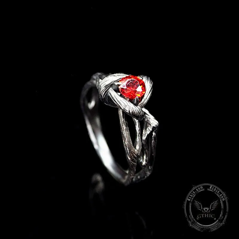 Branch Sterling Silver CZ Stone Ring