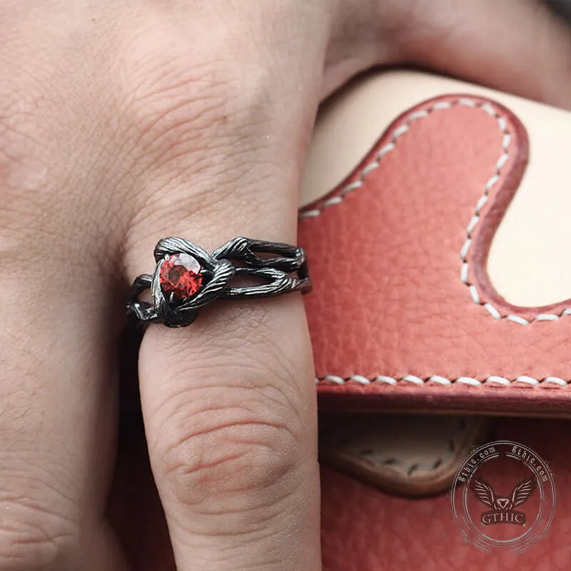 Branch Sterling Silver CZ Stone Ring