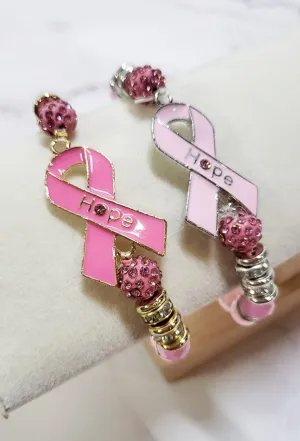Breast Cancer Awareness Beaded Bracelet