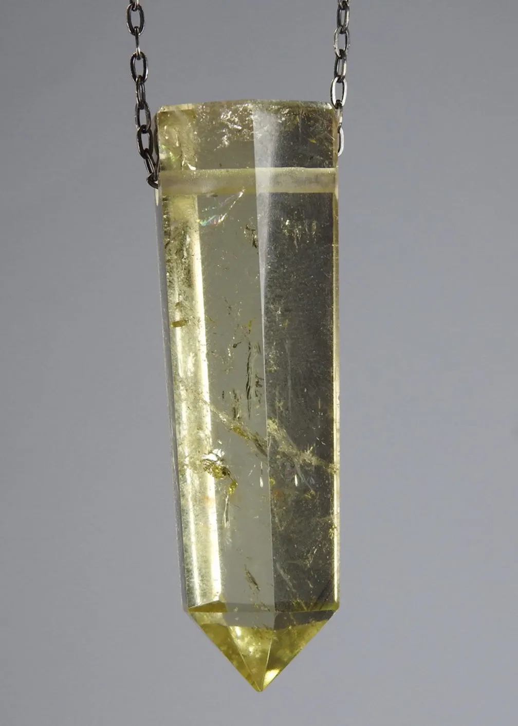 Citrine Quartz Crystal Necklace