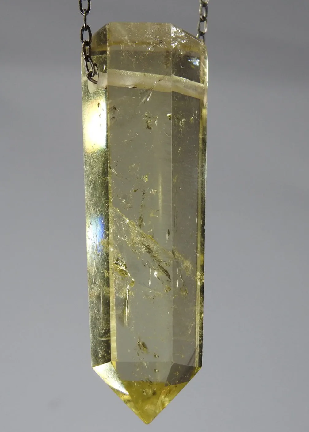Citrine Quartz Crystal Necklace