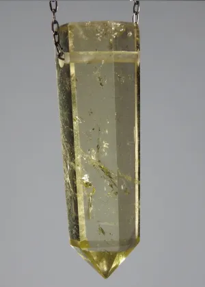 Citrine Quartz Crystal Necklace