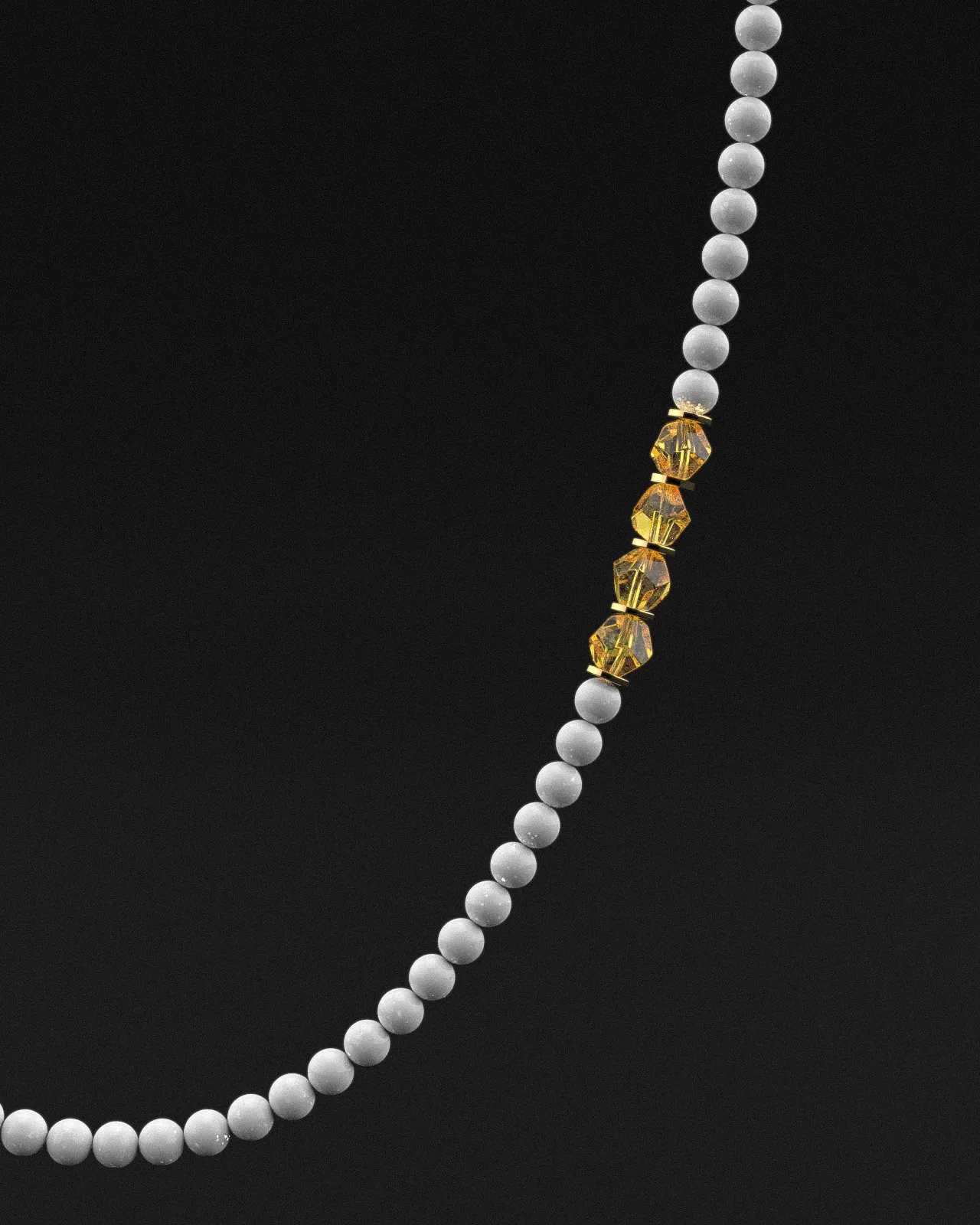 Citrine   Tridacna Necklace 6mm | AEON
