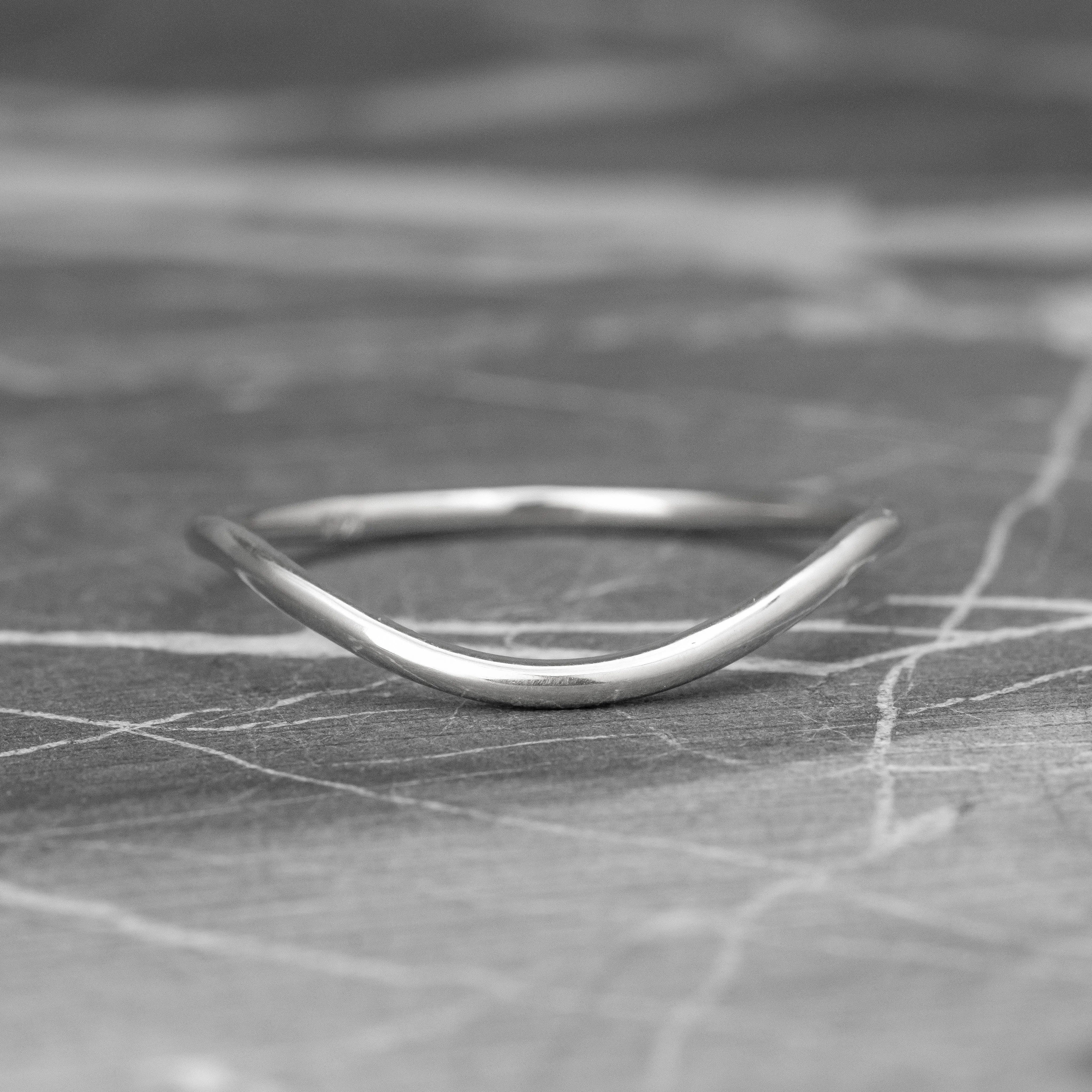 Classic Contour Wedding Band, Platinum