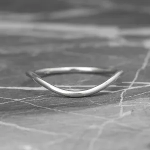 Classic Contour Wedding Band, Platinum