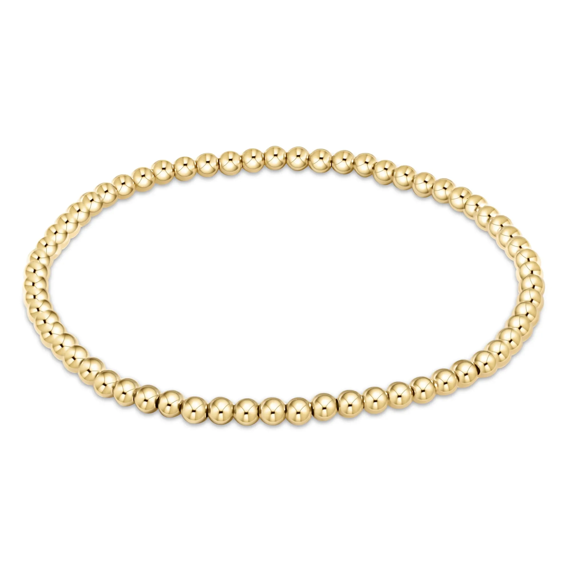 Classic Gold 3mm Beaded Bracelet