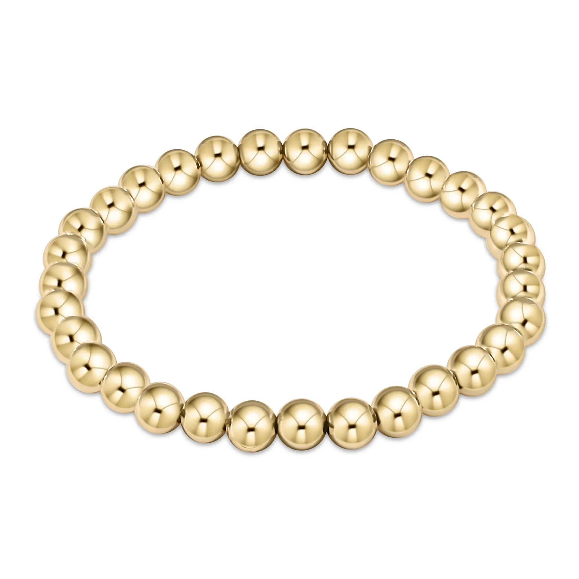 Classic Gold 6mm Beaded Bracelet