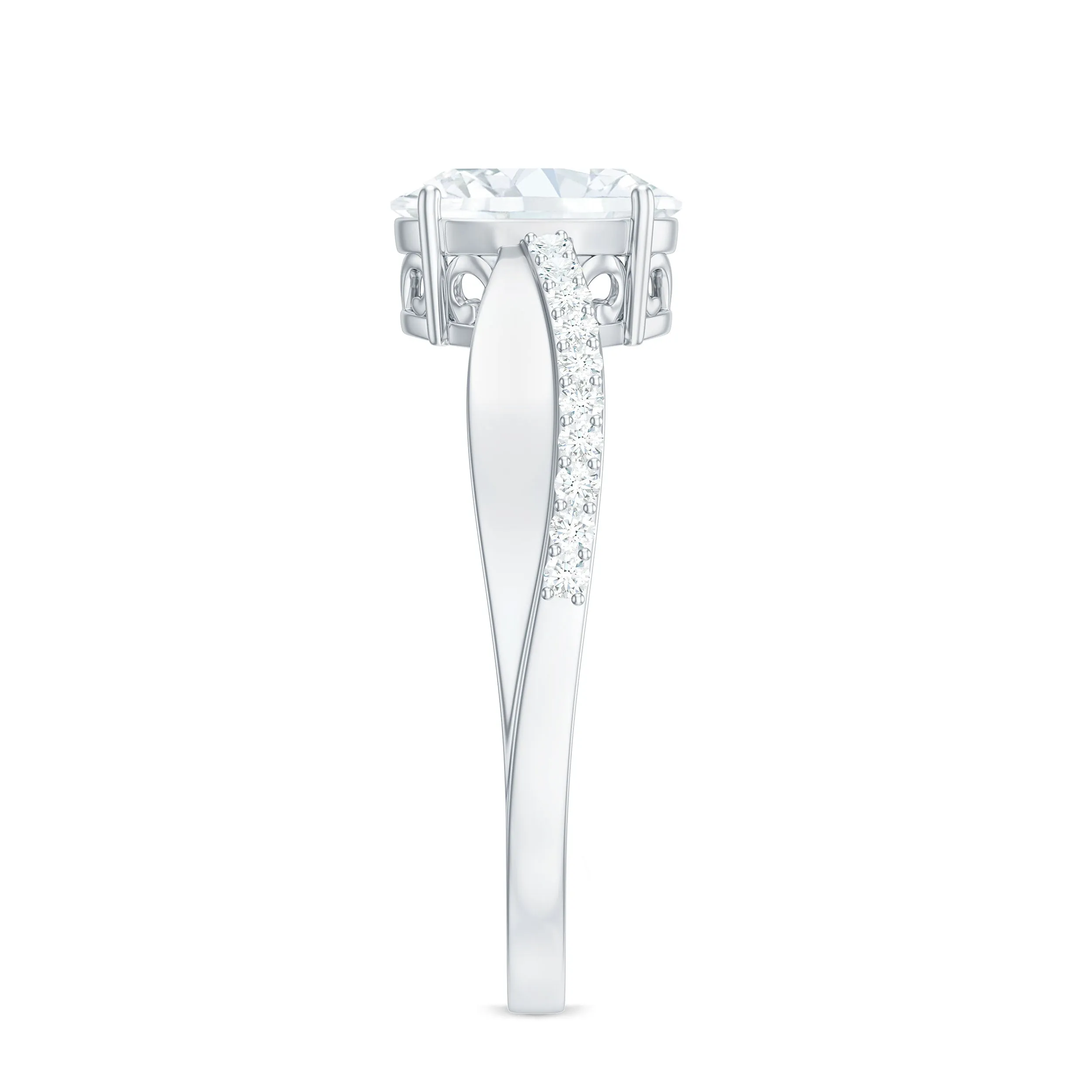 Classic Oval Shape Lab Grown Diamond Solitaire Engagement Ring