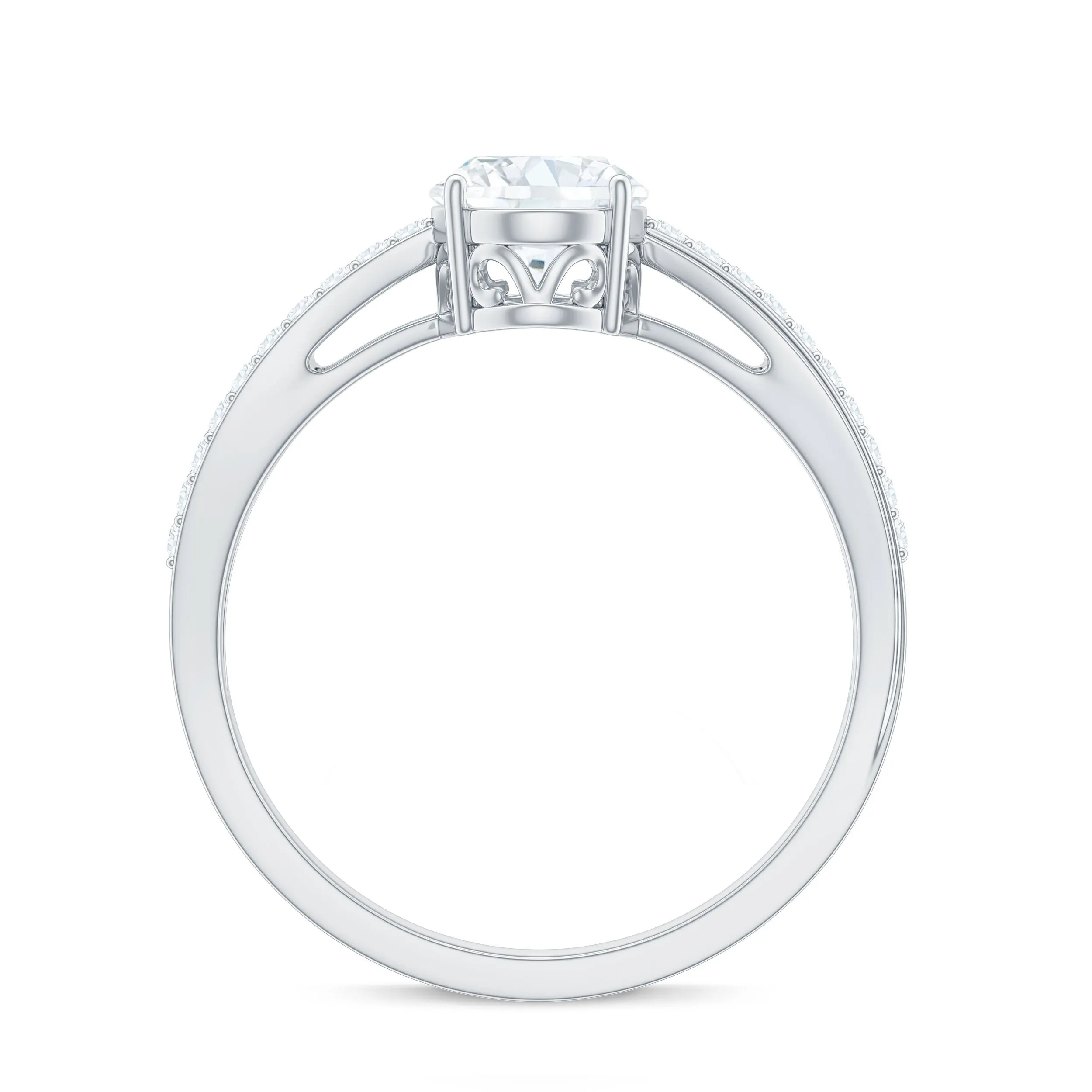 Classic Oval Shape Lab Grown Diamond Solitaire Engagement Ring